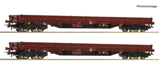 Roco 6600186 - H0 - 2-tlg. Set Rungenwagen, ZSSK Cargo, Ep. VI